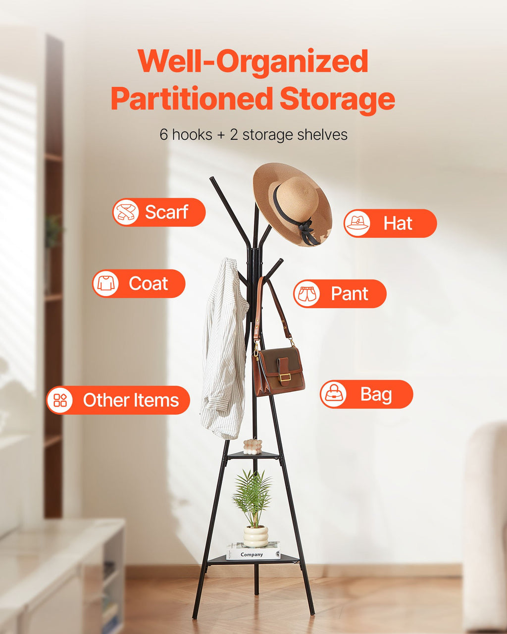 StoreHook Coat Rack with Shelves