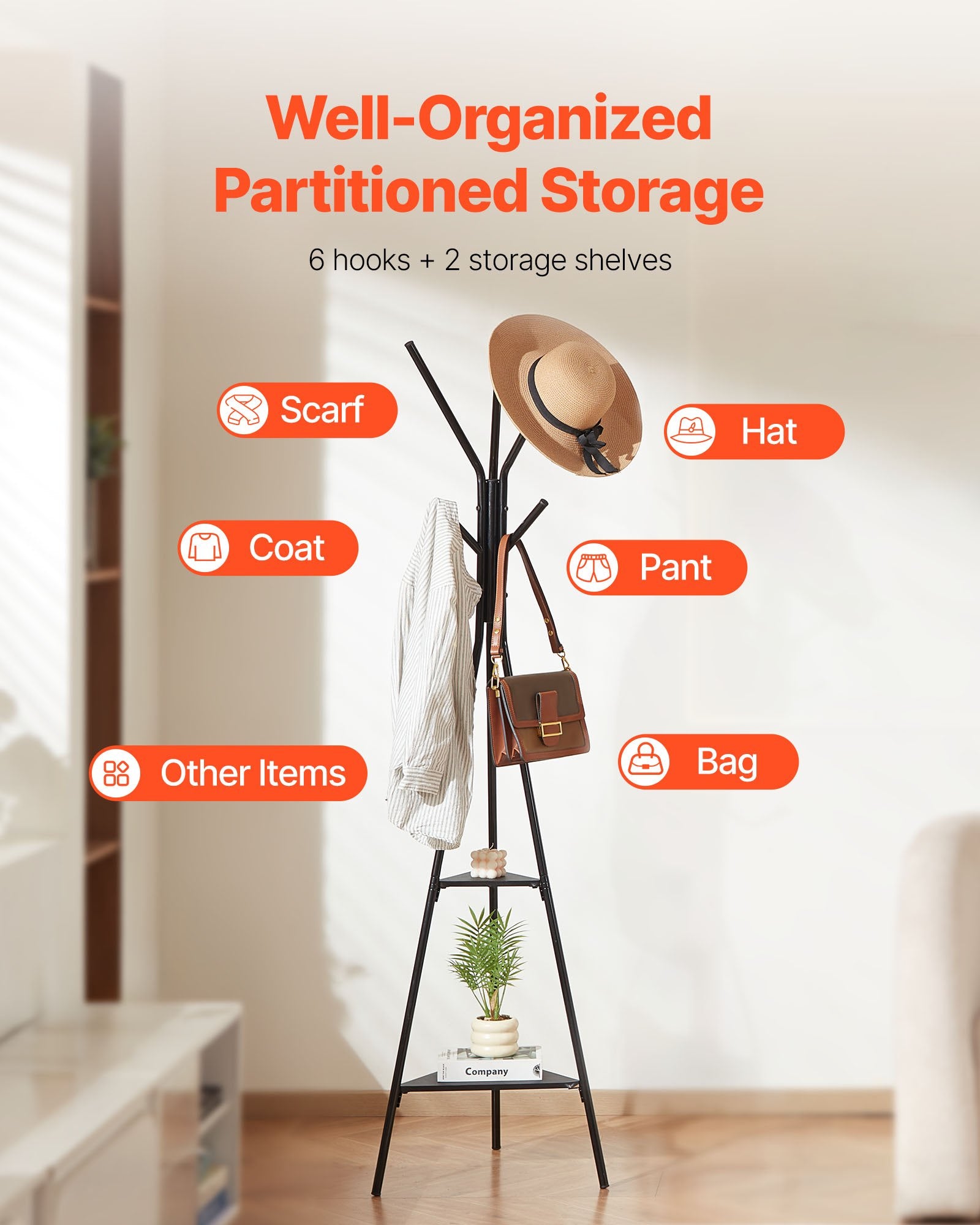StoreHook Coat Rack with Shelves