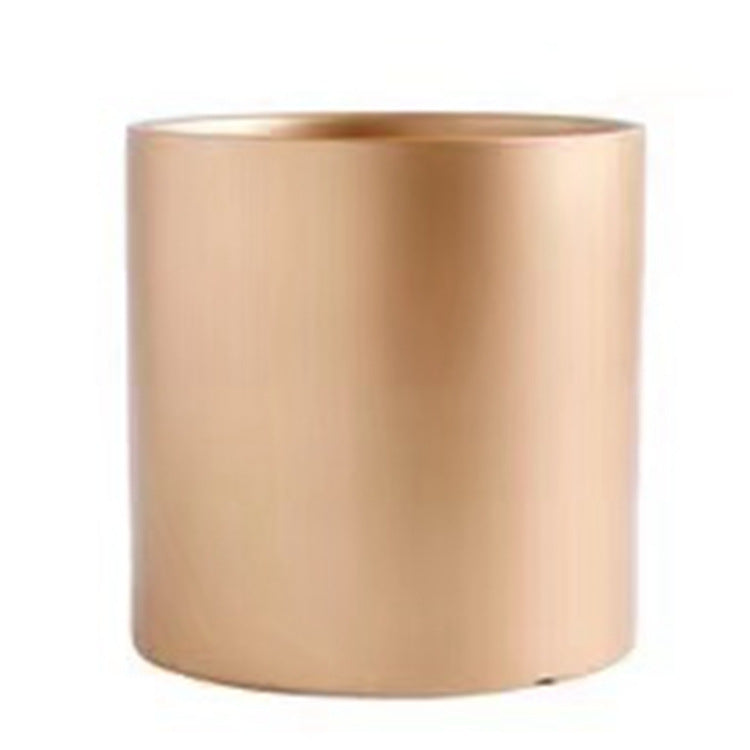 Modern Nordic Ceramic Pots 🌸 Minimal Cylinder Flower Planters with Drain Tray — Chic Home Decor