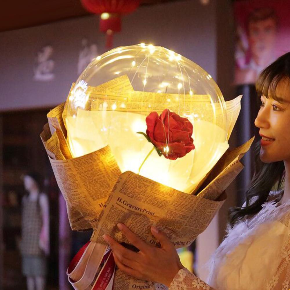 This Glowing Rose Balloon Is Going Viral 🌹 LED Light-Up Bouquet for Gifts & Room Vibes!