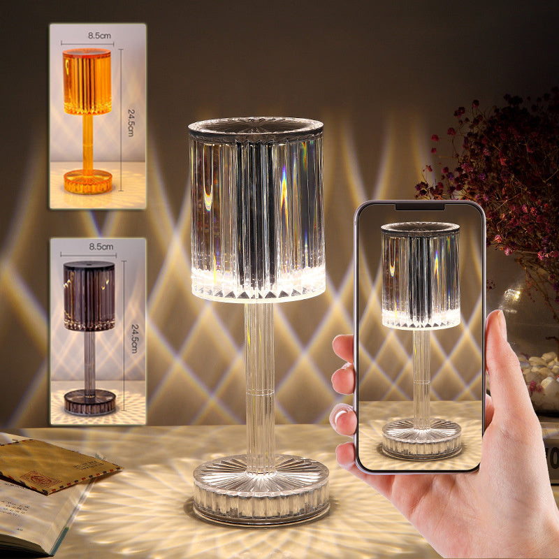 Modern Crystal Table Lamp ✨ Diamond LED Night Light — Stylish Accent for Home or Hotel