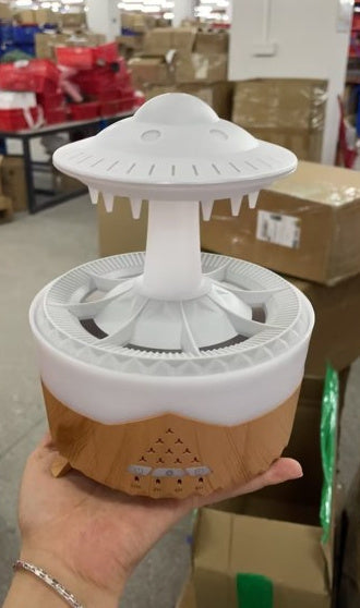 UFO Raindrop Humidifier 💧 USB Aromatherapy Diffuser — Mist Maker & Home Decor Air Purifier