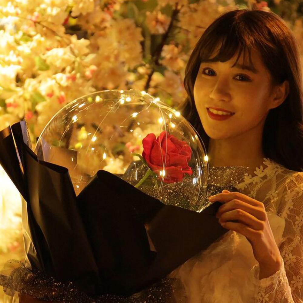 This Glowing Rose Balloon Is Going Viral 🌹 LED Light-Up Bouquet for Gifts & Room Vibes!