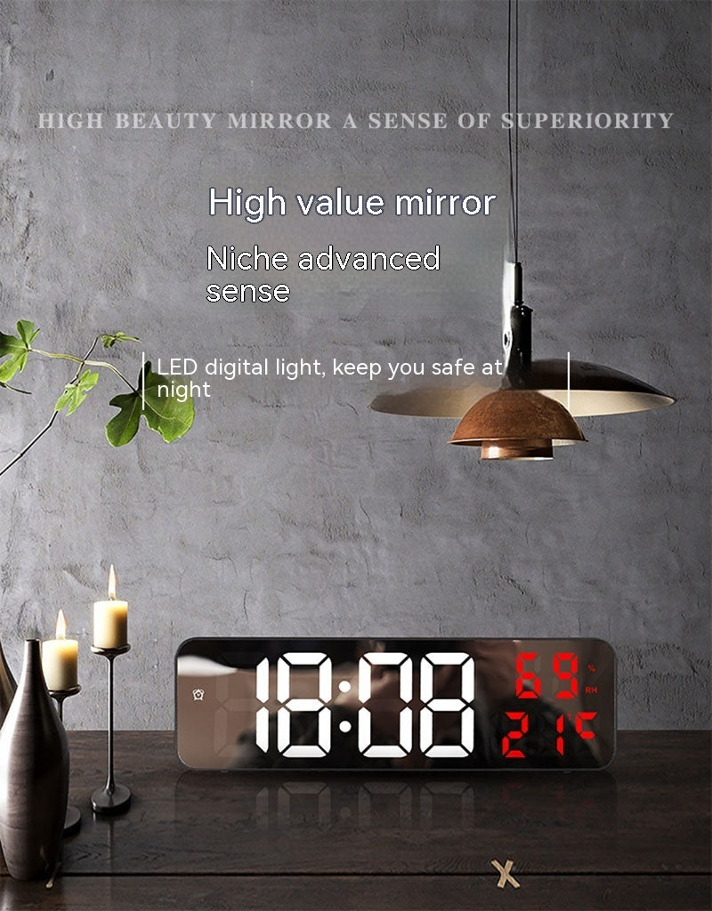 Electronic Mirror Large Screen Digital LED Wall Clock