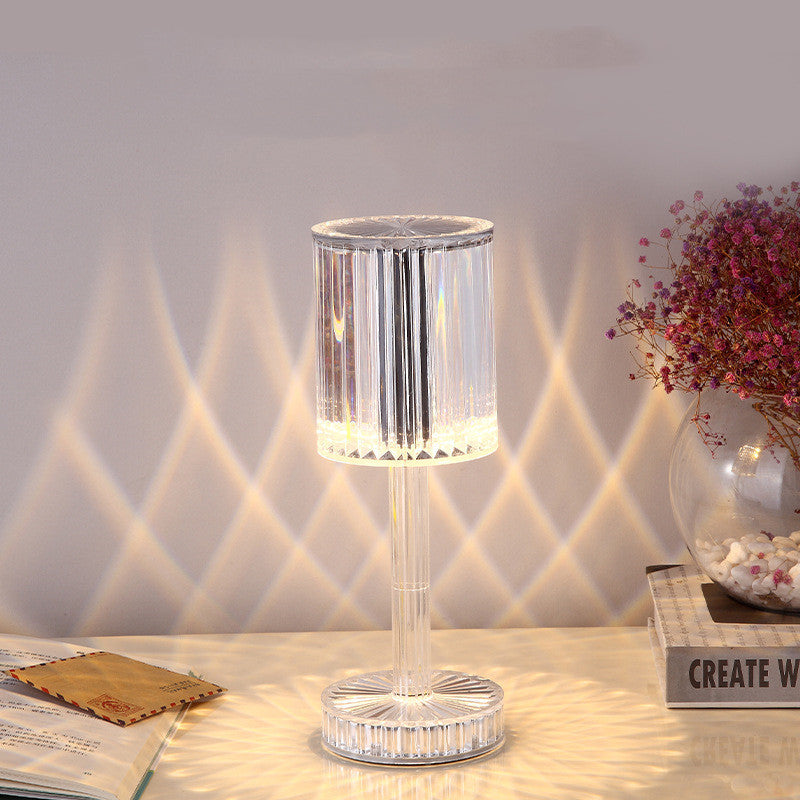 Modern Crystal Table Lamp ✨ Diamond LED Night Light — Stylish Accent for Home or Hotel