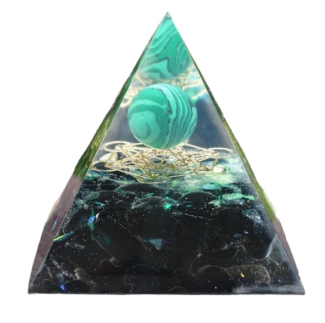 Natural Crystal Energy Pyramid 🔺 Handcrafted Healing Stone Tower for Positive Energy & Home Decor