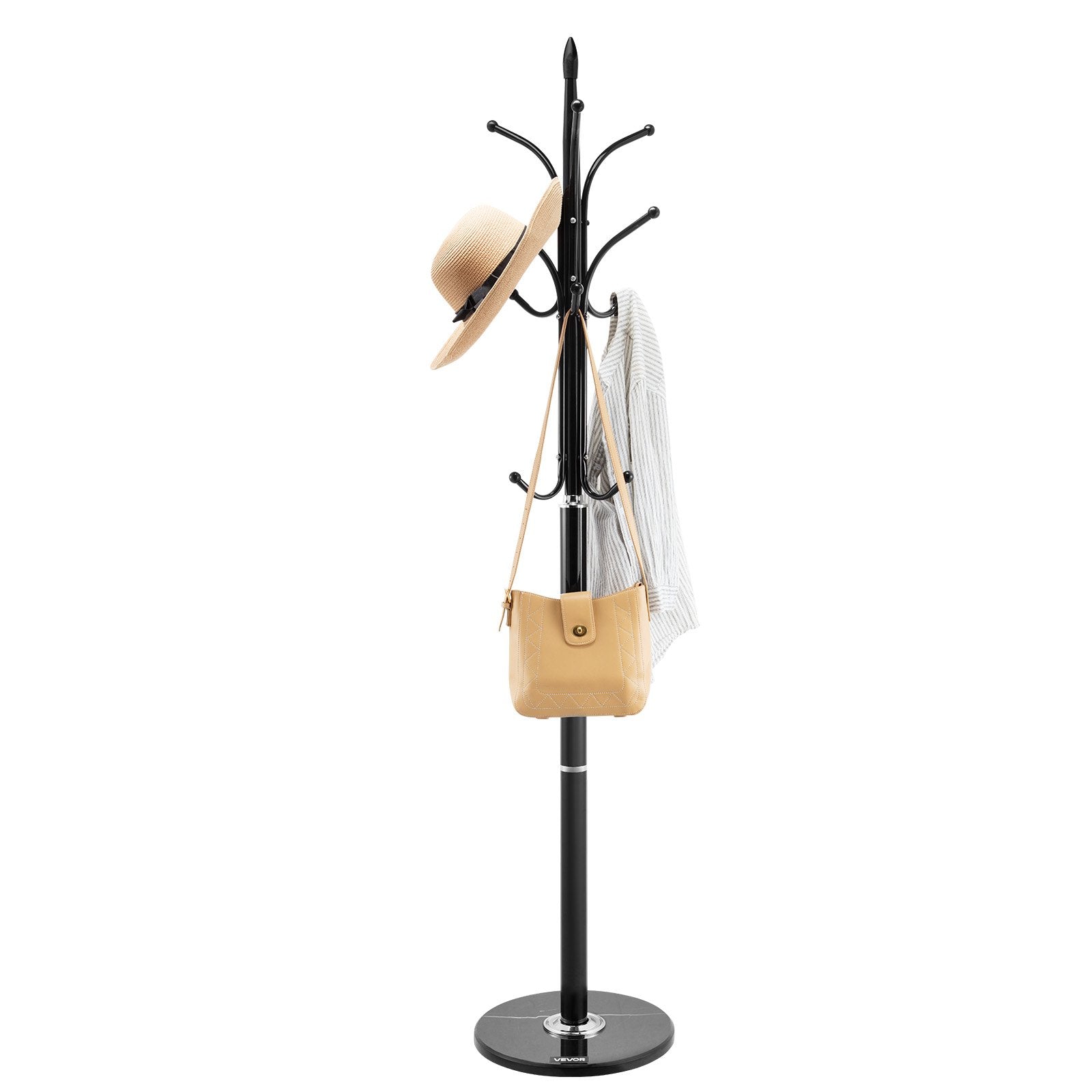 MarbleCore 6-Hook Standing Coat Rack (USA ONLY)