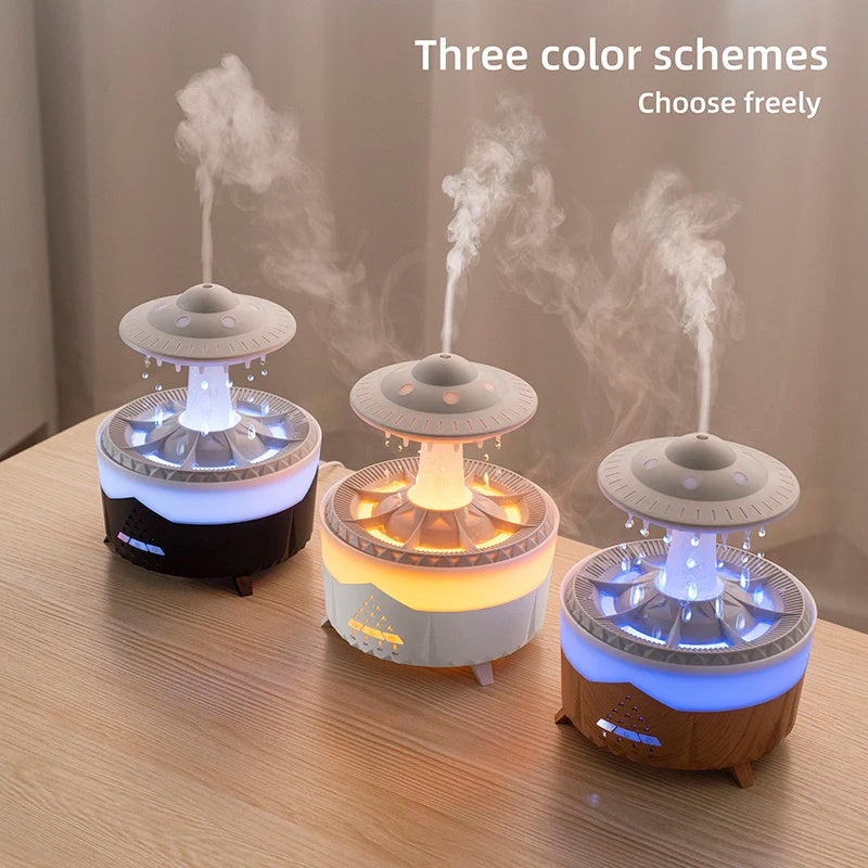 UFO Raindrop Humidifier 💧 USB Aromatherapy Diffuser — Mist Maker & Home Decor Air Purifier
