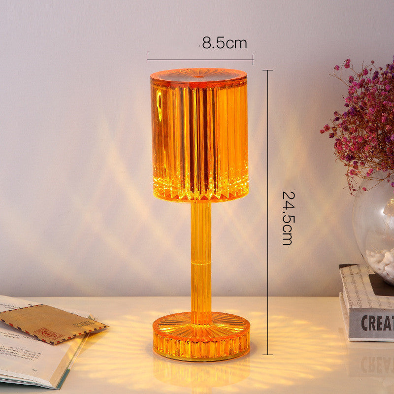 Modern Crystal Table Lamp ✨ Diamond LED Night Light — Stylish Accent for Home or Hotel