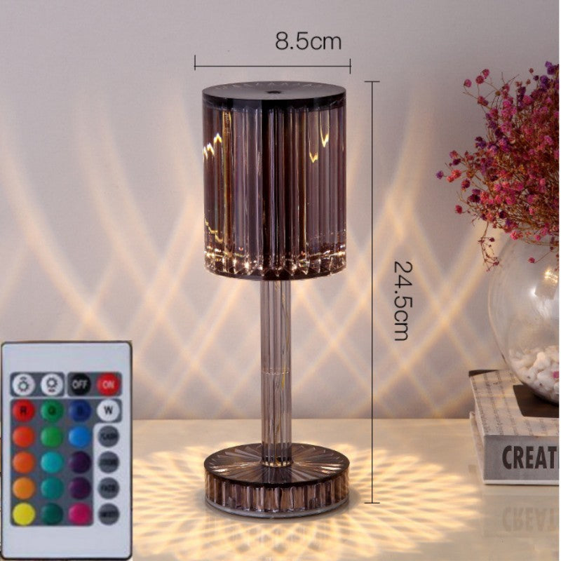 Modern Crystal Table Lamp ✨ Diamond LED Night Light — Stylish Accent for Home or Hotel