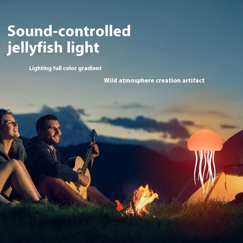 LED Jellyfish Mood Lamp 🪼 Portable Night Light for Bedside, Desk & Room Decor