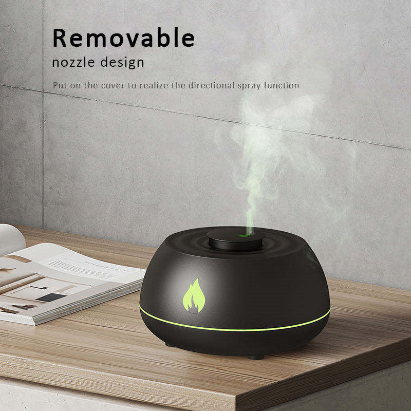 Magic Flame Humidifier & Diffuser 🌿 7-Color LED Light — Relaxing Air Mist for Bedroom or Office