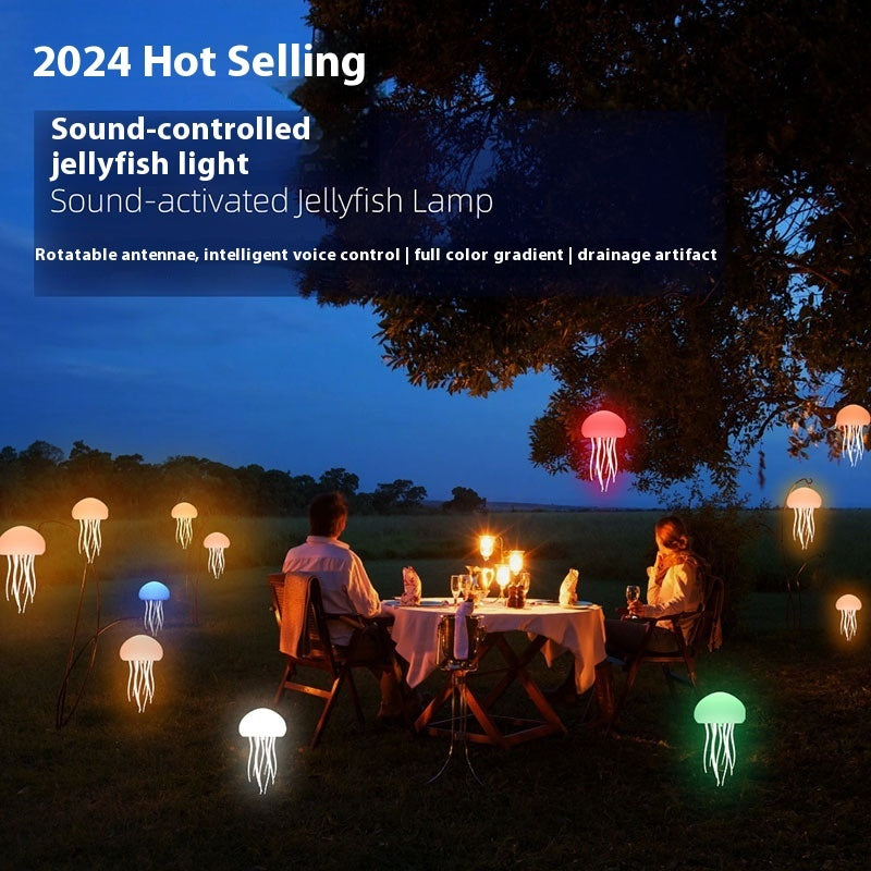 LED Jellyfish Mood Lamp 🪼 Portable Night Light for Bedside, Desk & Room Decor