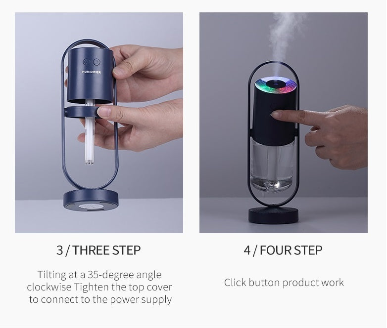 Aura Projector Humidifier ✨ Soothing Mist & Dreamy Night Light for Home, Office, or Car