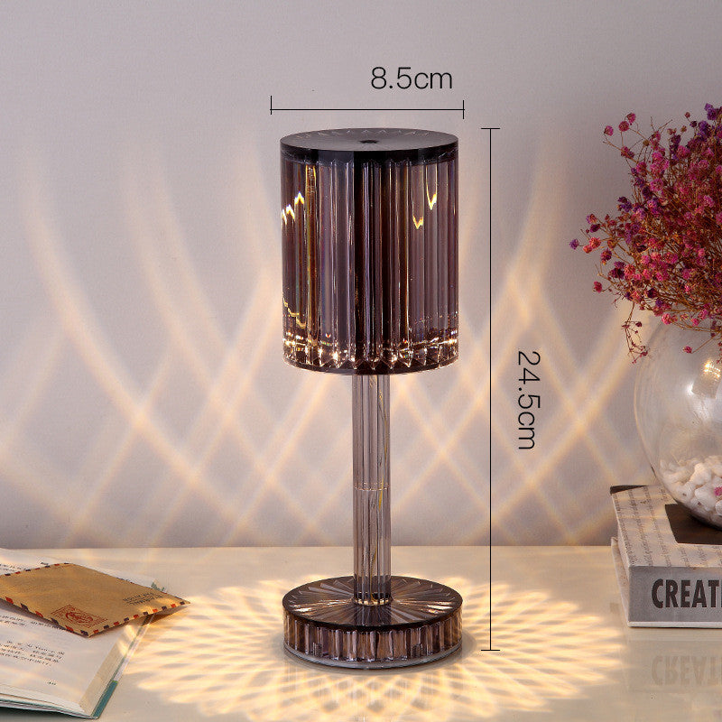 Modern Crystal Table Lamp ✨ Diamond LED Night Light — Stylish Accent for Home or Hotel