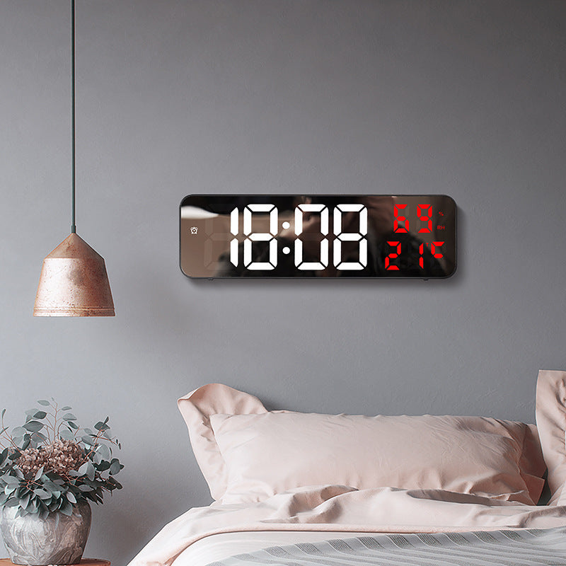 Electronic Mirror Large Screen Digital LED Wall Clock