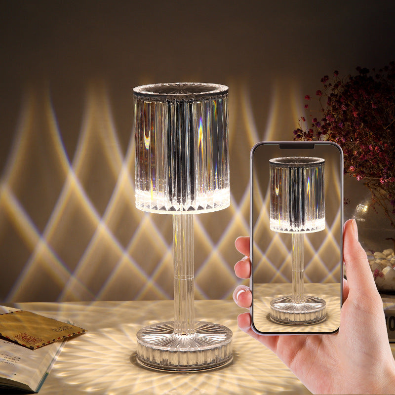 Modern Crystal Table Lamp ✨ Diamond LED Night Light — Stylish Accent for Home or Hotel