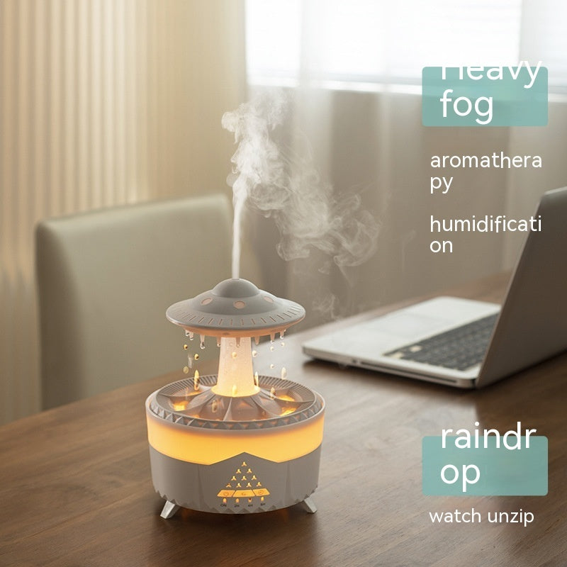 UFO Raindrop Humidifier 💧 USB Aromatherapy Diffuser — Mist Maker & Home Decor Air Purifier