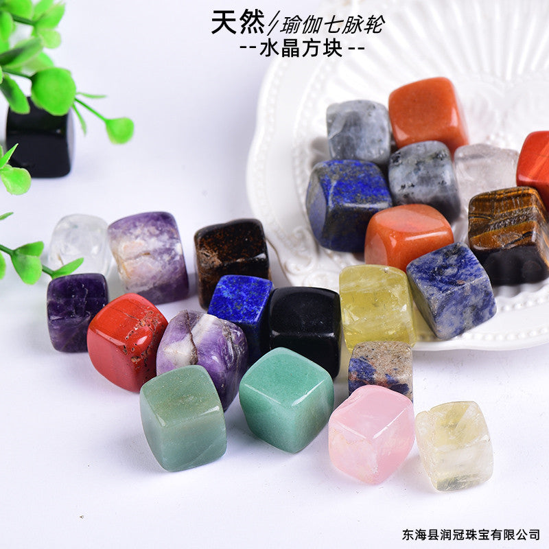 Natural Crystal Cube 🔹 Decorative Rough Stone for Energy Healing, Pendulum, and Aroma Diffuser