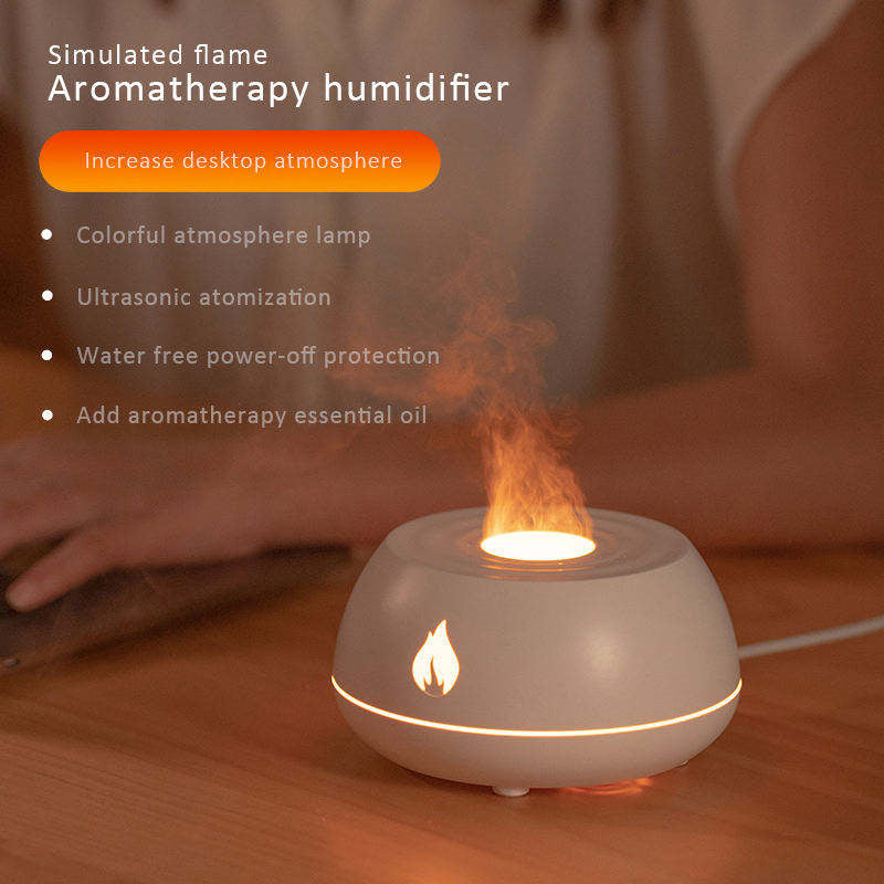 Magic Flame Humidifier & Diffuser 🌿 7-Color LED Light — Relaxing Air Mist for Bedroom or Office
